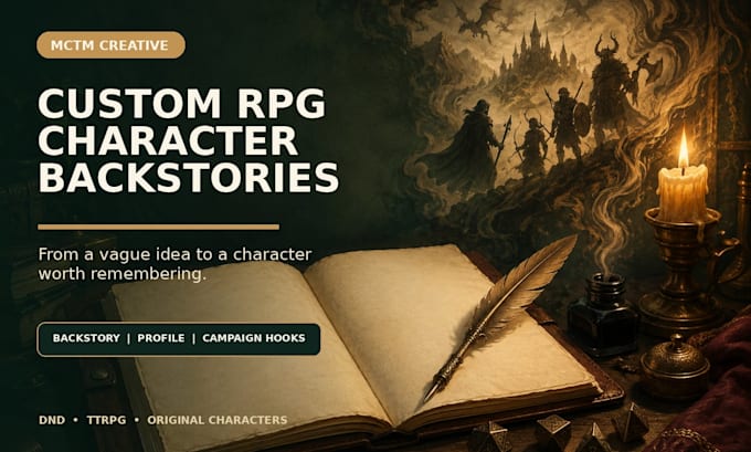 write a custom dnd or rpg character backstory and profile
