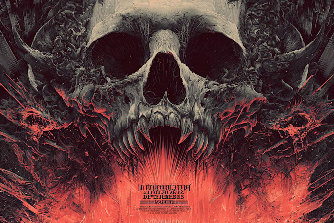 create a dark, horror, underground art illustration