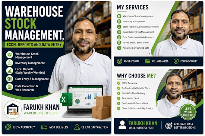 do excel inventory management, stock tracking and data entry