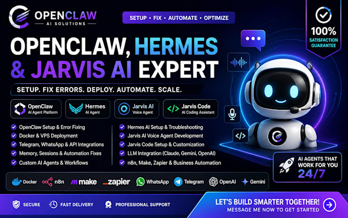 setup fix error openclaw hermes agent openclaw jarvis ai voice agent jarvis code