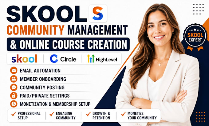 setup skool community, skool setup and course creation