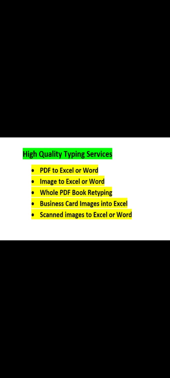 do all typing work