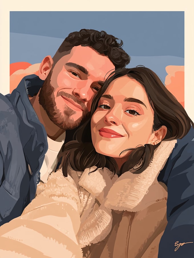 do couple portrait illustration