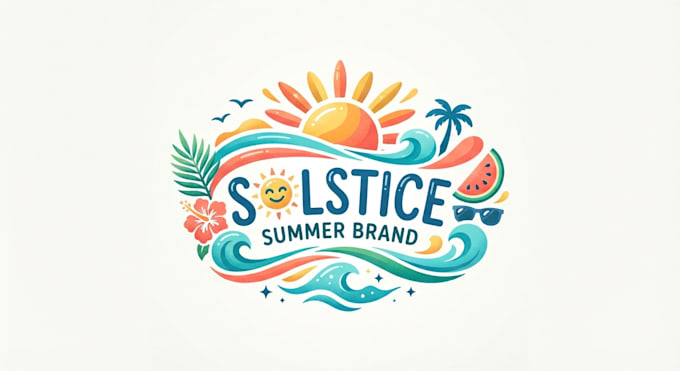 design a vibrant summer logo for your brand
