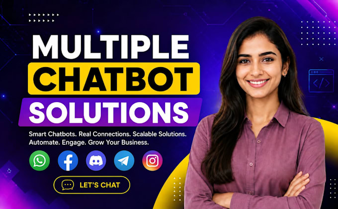 develop ai chatbots for website whatsapp facebook discord and telegram