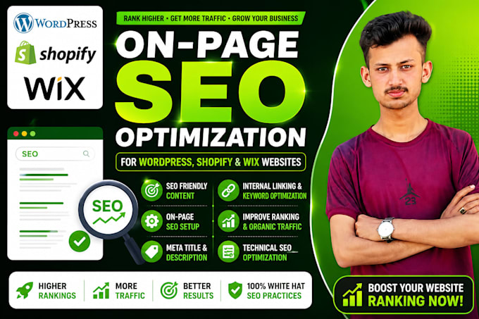 do wordpress shopify wix on page SEO optimization