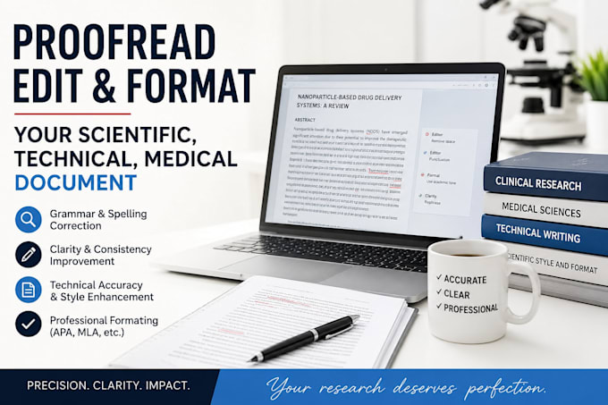 proofread, edit, and format your scientific, technical, medical document
