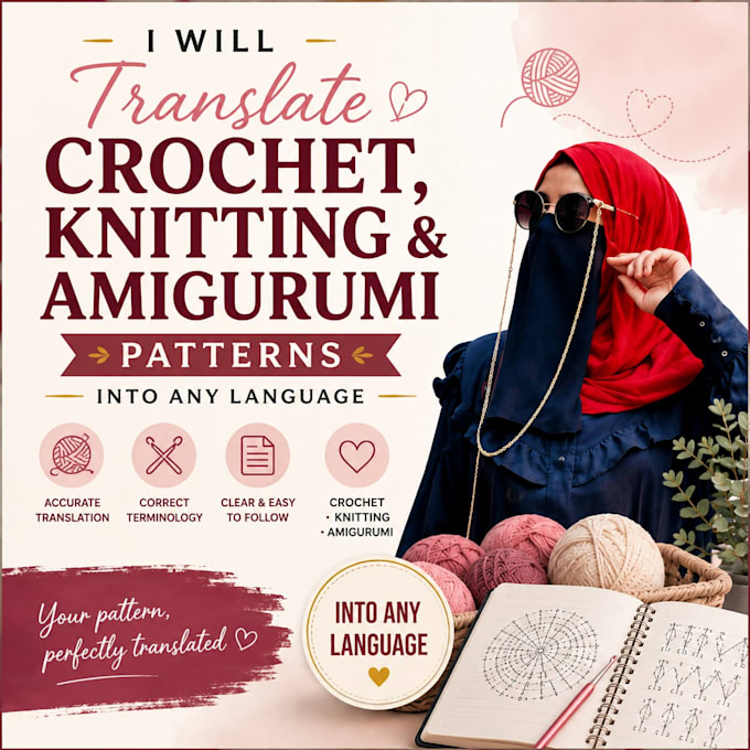 translate crochet knitting and amigurumi patterns