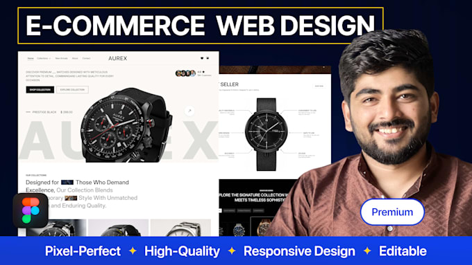 design a modern ecommerce website UI UX in figma