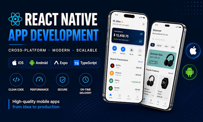 develop your react native and expo mobile app
