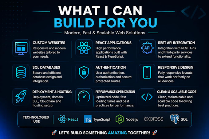 development of web pages and mobile apps