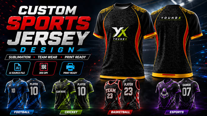create custom team jersey designs