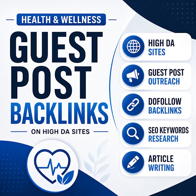 provide health and wellness guest post backlinks