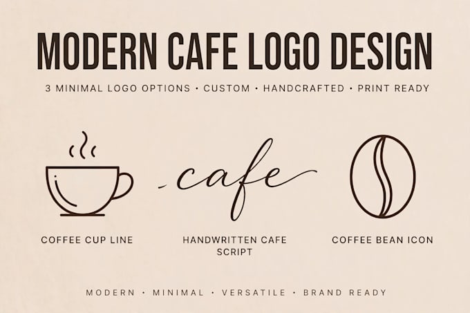 design minimal cafe and coffee shop logo