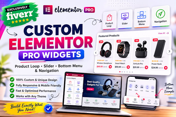 build custom elementor pro widgets plugins and woocommerce features