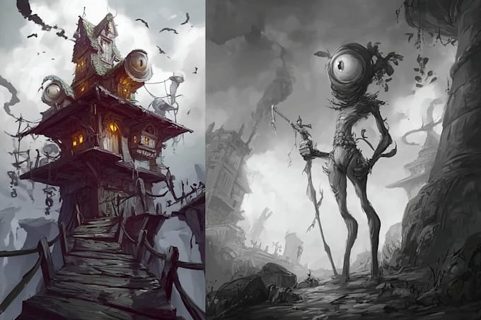 create concept art and illustration