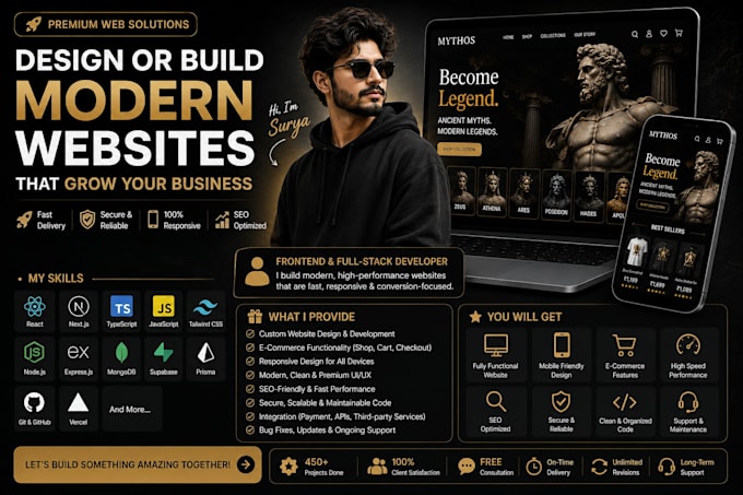 develop modern responsive ecommerce websites