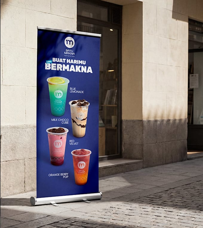 design your restaurant roller banner