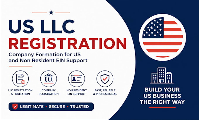 do llc registration formation company registration for US and non resident ein