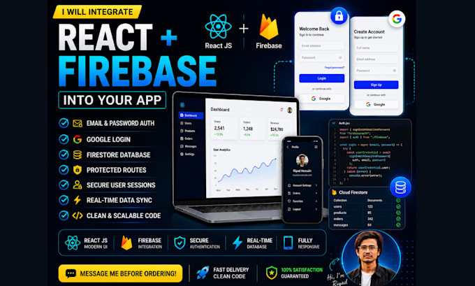integrate optimize firebase authentication and firestore into your react app