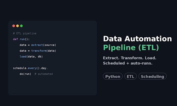 build a python etl data automation pipeline