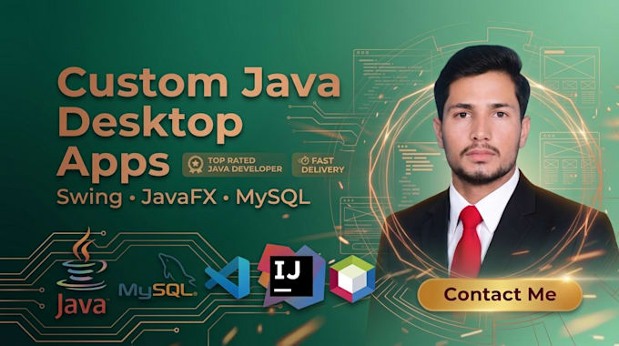 develop a custom java swing gui desktop application with mysql jdbc