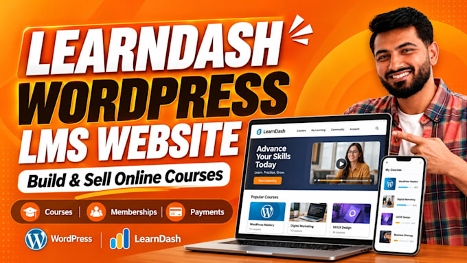 develop elearning wordpress website with learndash lms