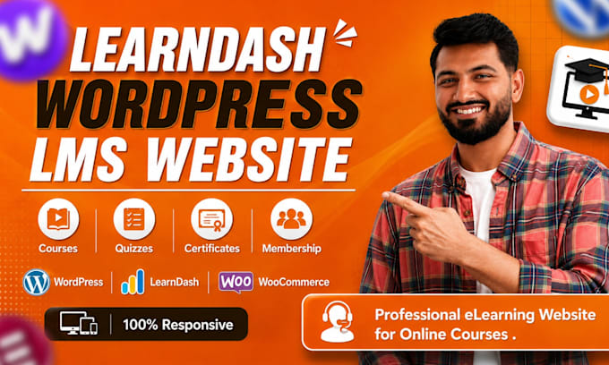 build learndash elearning and wordpress lms website