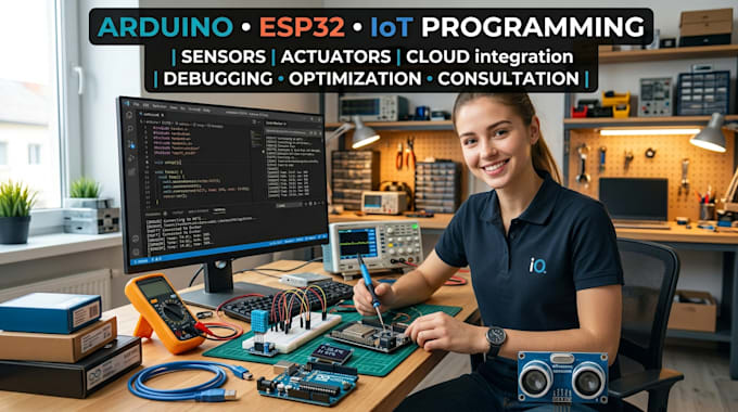 develop arduino esp32 iot projects and fix embedded code