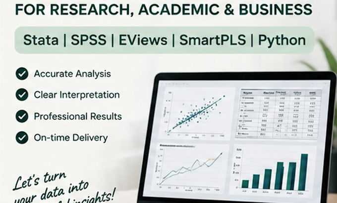 analyze your data using stata spss eviews smartpls or python
