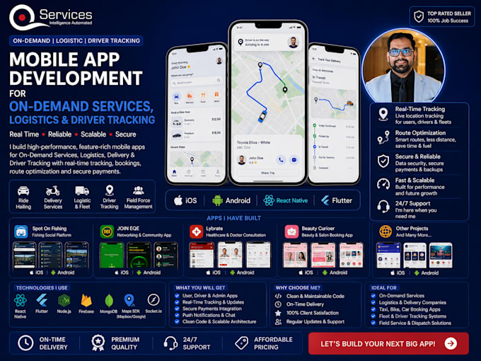 build an on demand logistics delivery and driver tracking mobile app