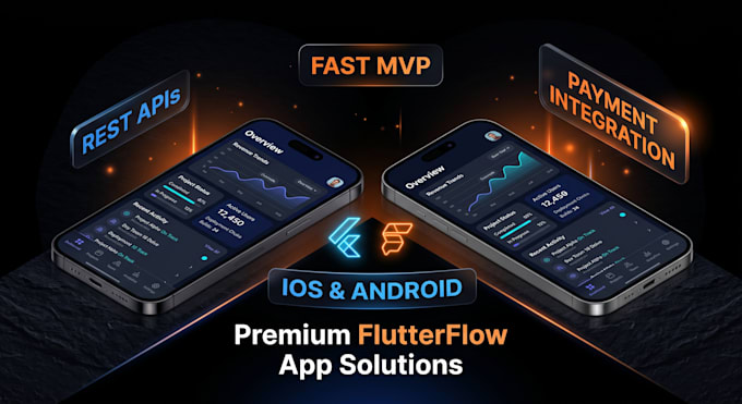 build a professional flutterflow mobile app with modern UI and backend