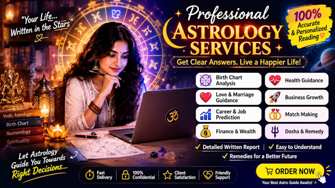 provide a detailed vedic astrology birth chart reading