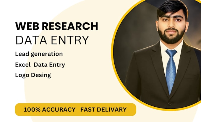 do web research, logo desing and data entry for you