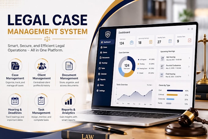 develop a custom legal case management system for law firms