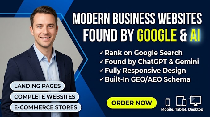build a business website with GEO aeo SEO optimization