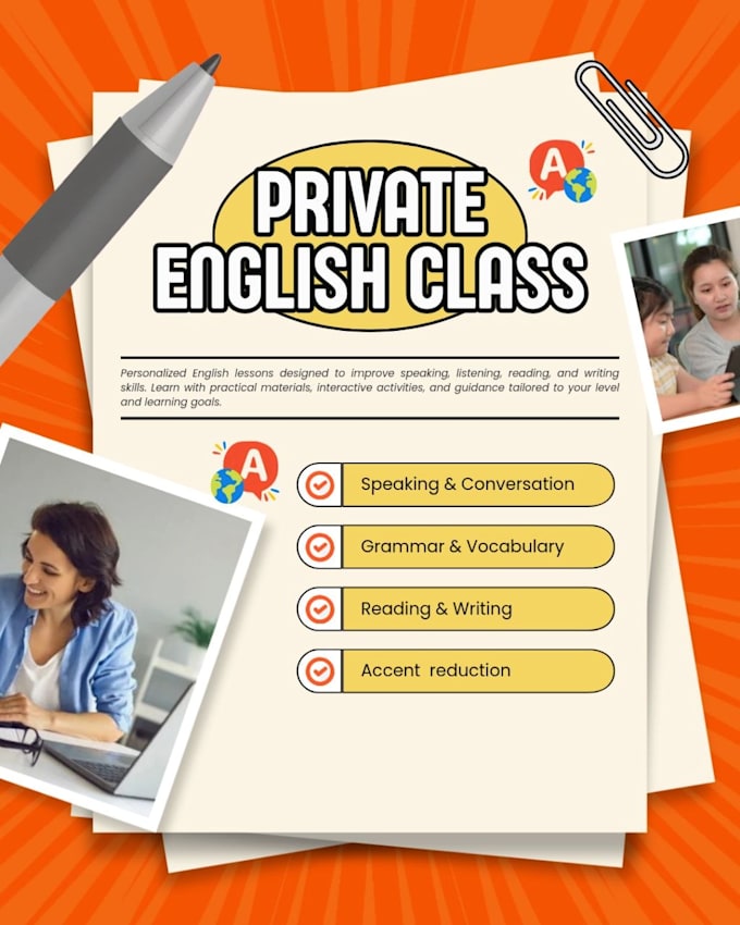 teach you personalised english lessons