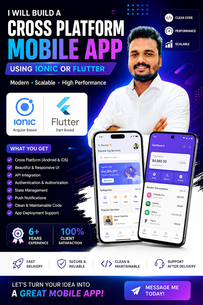 build a cross platform mobile app using ionic or flutter