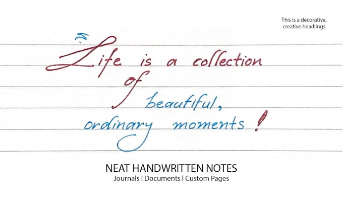 write handwritten notes, journals and custom pages