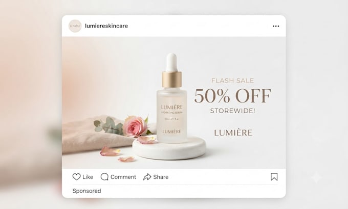 design aesthetic product post for instagram and facebook
