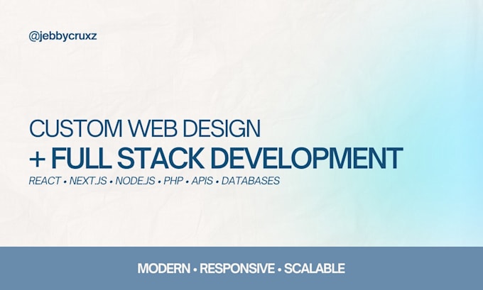 build a full stack website, front end to back end
