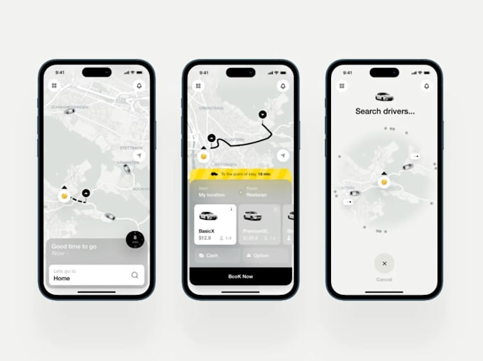 develop taxi booking ride hailing app android ios