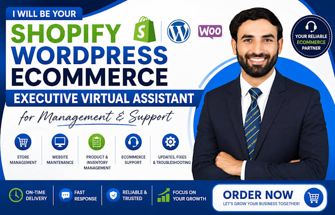 be your shopify and wordpress virtual assistant