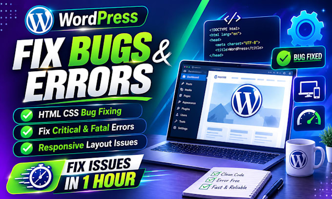 fix wordpress issues, wordpress bug fix, wordpress website