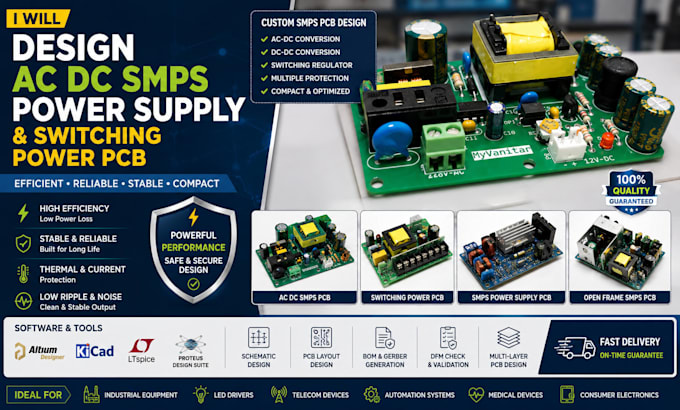 design ac dc smps power supply and switching power pcb