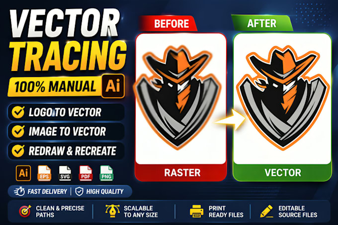 do vector tracing and vector logo