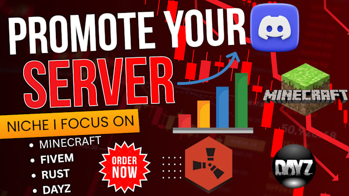 do minecraft server promotion, fivem server promotion, dayz, rust server ads