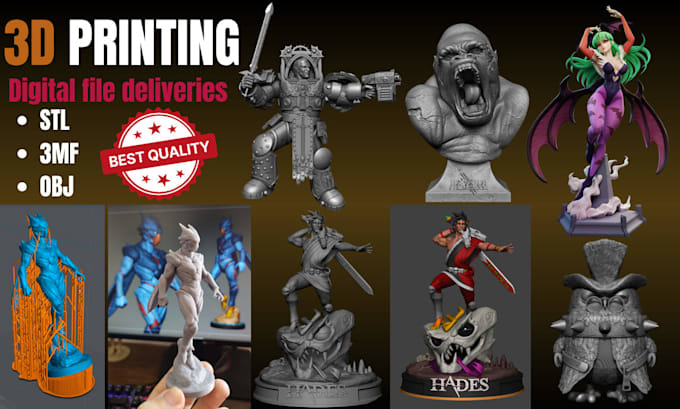 design high quality 3d models for 3d printing stl 3mf cad printable files