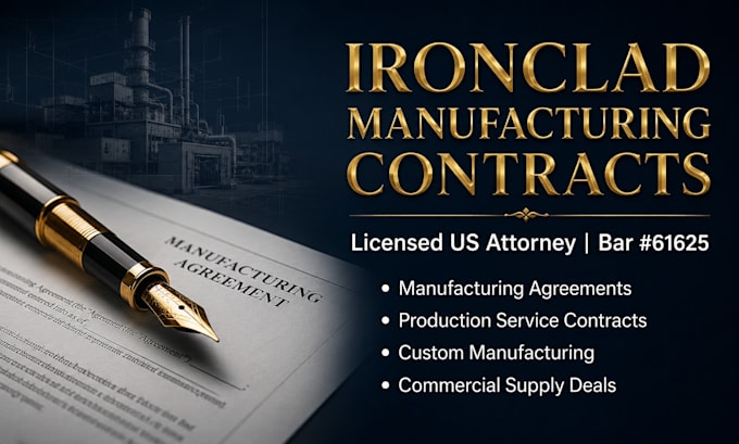draft custom manufacturing contract white label contract by US corporate lawyer