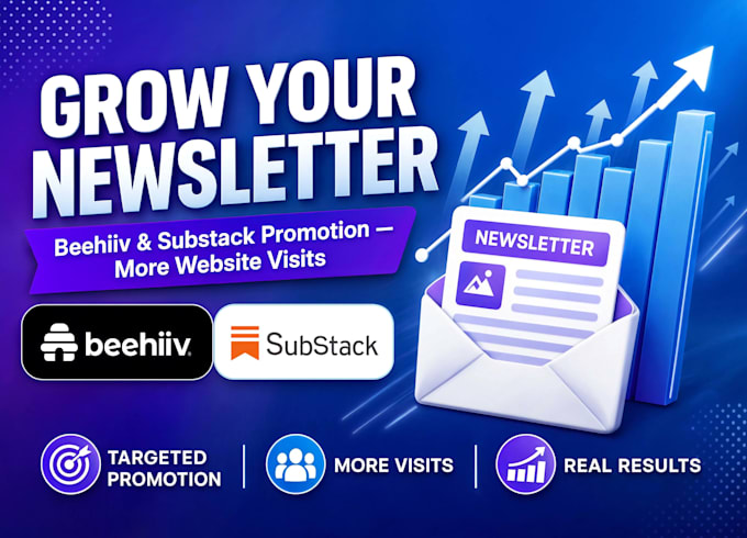 promote your beehiiv and substack newsletter to increase website visits
